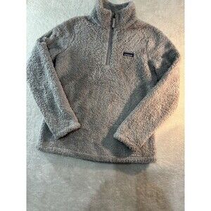 Patagonia Fleece Pullover Womens Medium Gray Los Gatos 1/4 Zip Sherpa Worn Wear